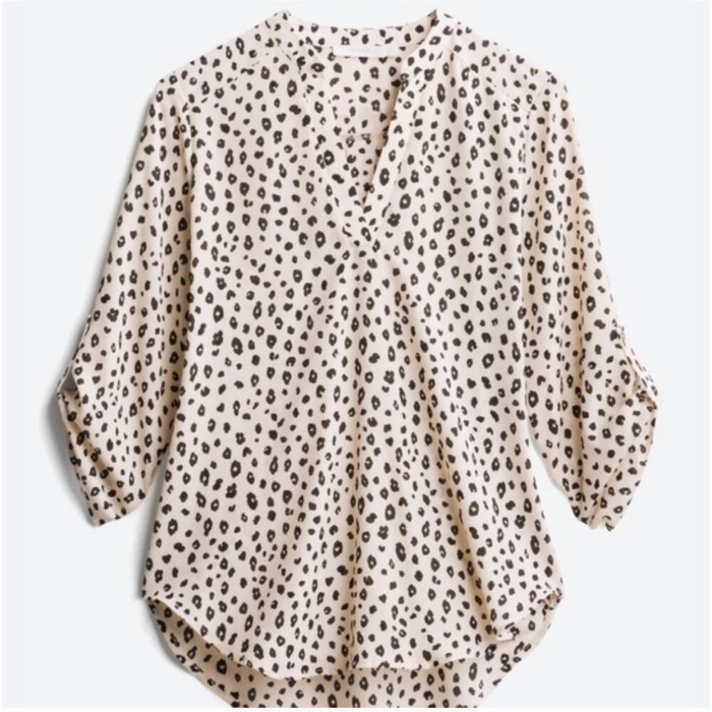 NWT Lush Warren Split Neck Blouse